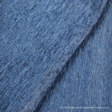 Tejido de Chenille azul llano en 290GSM (FTH31202)